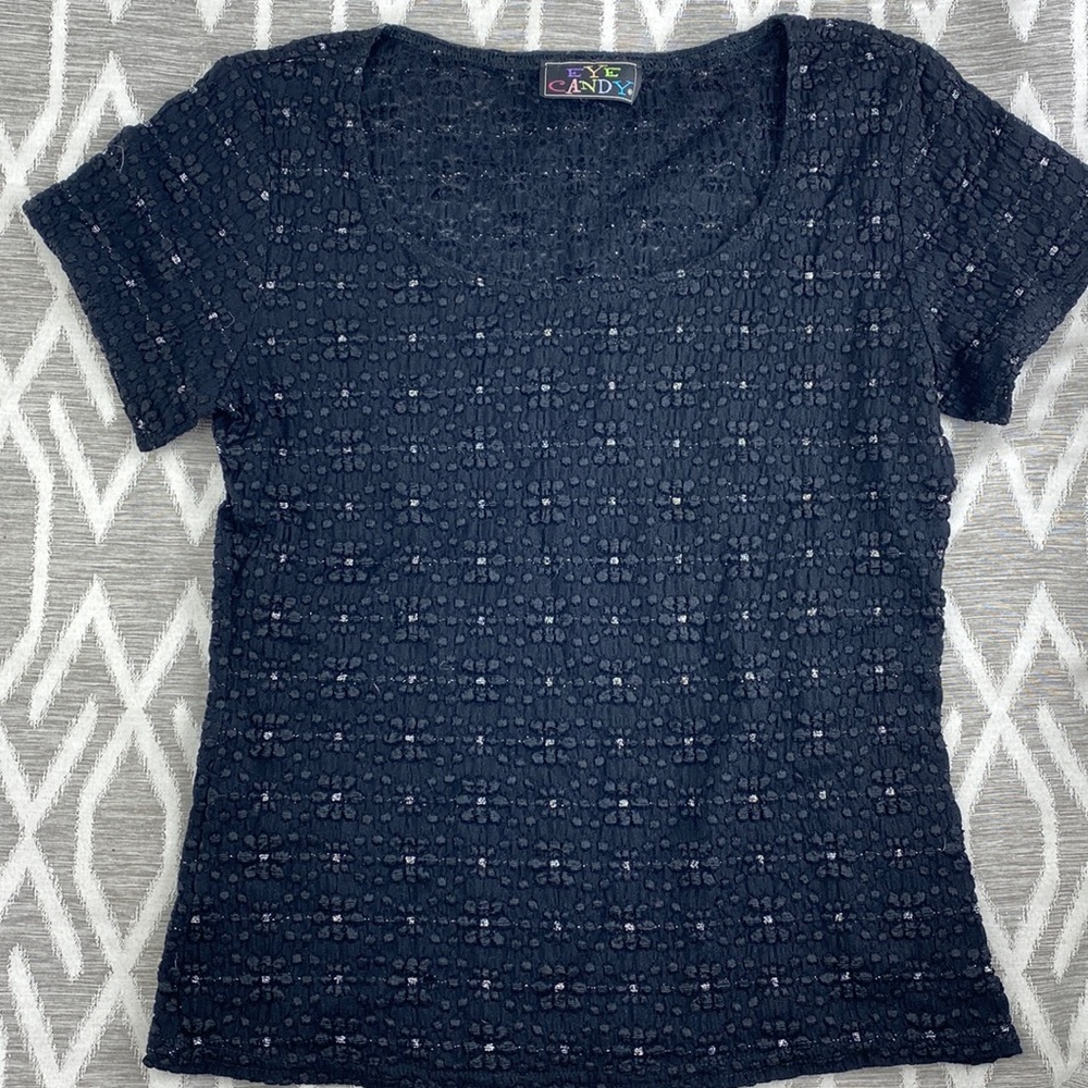 Y2K Vintage Eye Candy Baby Tee